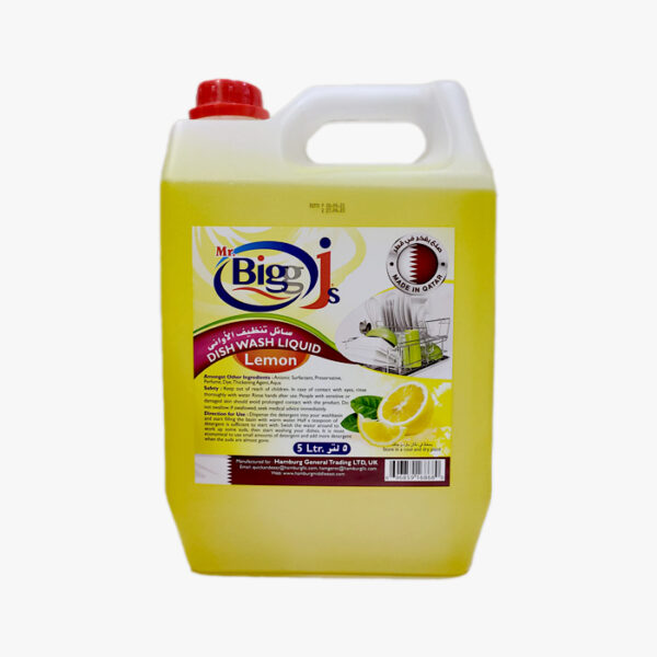 Biggjs dish wash liquid lemon 5ltr