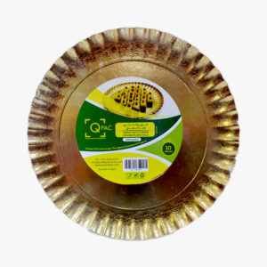 Paper round plate gold 23CM 10PCS